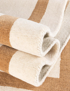 Ivory 9' x 12' Jill Zarin Border Wool Rectangle Area Rug 80% Wool & 20% Cotton Hand Made Luxury All Natural Carpet for Interior Design for Sale at Rug Engine
