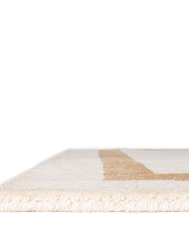 Ivory 10' x 10' Jill Zarin Border Wool Square Area Rug 80% Wool & 20% Cotton Hand Made Luxury All Natural Carpet for Interior Design for Sale at Rug Engine