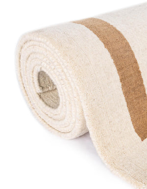 Ivory 10' x 10' Jill Zarin Border Wool Square Area Rug 80% Wool & 20% Cotton Hand Made Luxury All Natural Carpet for Interior Design for Sale at Rug Engine