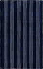 Cobalt Blue 3' 3 x 5' 3 Jill Zarin Striped Wool Rectangle Area Rug 80% Wool & 20% Cotton Hand Made Luxury All Natural Carpet for Interior Design for Sale at Rug Engine