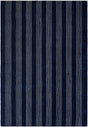 Cobalt Blue 4' 1 x 6' 1 Jill Zarin Striped Wool Rectangle Area Rug 80% Wool & 20% Cotton Hand Made Luxury All Natural Carpet for Interior Design for Sale at Rug Engine