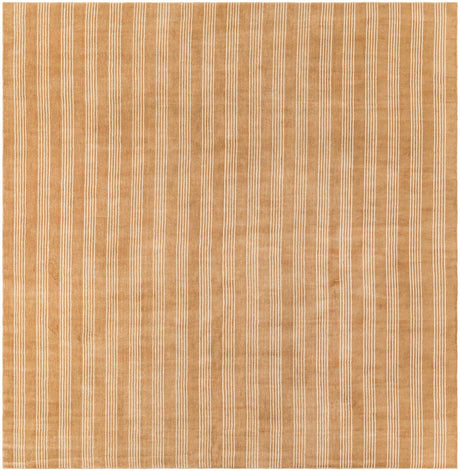 Latte Brown 10' x 10' Jill Zarin Striped Wool Square Area Rug 80% Wool & 20% Cotton Hand Made Luxury All Natural Carpet for Interior Design for Sale at Rug Engine