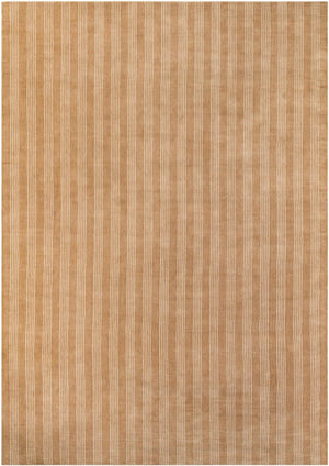 Latte Brown 10' x 14' 1 Jill Zarin Striped Wool Rectangle Area Rug 80% Wool & 20% Cotton Hand Made Luxury All Natural Carpet for Interior Design for Sale at Rug Engine
