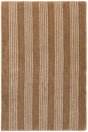 Latte Brown 2' 2 x 3' 1 Jill Zarin Striped Wool Rectangle Area Rug 80% Wool & 20% Cotton Hand Made Luxury All Natural Carpet for Interior Design for Sale at Rug Engine