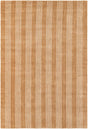 Latte Brown 4' 1 x 6' 1 Jill Zarin Striped Wool Rectangle Area Rug 80% Wool & 20% Cotton Hand Made Luxury All Natural Carpet for Interior Design for Sale at Rug Engine