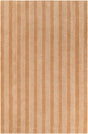 Latte Brown 5' 1 x 8' Jill Zarin Striped Wool Rectangle Area Rug 80% Wool & 20% Cotton Hand Made Luxury All Natural Carpet for Interior Design for Sale at Rug Engine