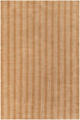 Latte Brown 6' 1 x 9' Jill Zarin Striped Wool Rectangle Area Rug 80% Wool & 20% Cotton Hand Made Luxury All Natural Carpet for Interior Design for Sale at Rug Engine