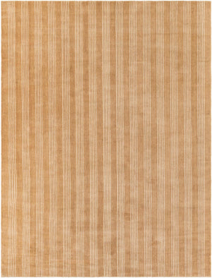 Latte Brown 7' 10 x 10' Jill Zarin Striped Wool Rectangle Area Rug 80% Wool & 20% Cotton Hand Made Luxury All Natural Carpet for Interior Design for Sale at Rug Engine