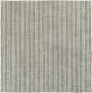 Earl Gray 10' x 10' Jill Zarin Striped Wool Square Area Rug 80% Wool & 20% Cotton Hand Made Luxury All Natural Carpet for Interior Design for Sale at Rug Engine