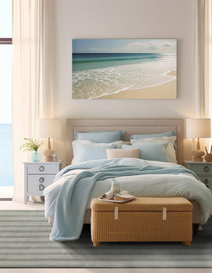 Earl Gray 3' 3 x 5' 3 Jill Zarin Striped Wool Rectangle Area Rug 80% Wool & 20% Cotton Hand Made Luxury All Natural Carpet for Interior Design for Sale at Rug Engine