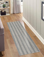 Earl Gray 3' 3 x 10' Jill Zarin Striped Wool Runner Area Rug 80% Wool & 20% Cotton Hand Made Luxury All Natural Carpet for Interior Design for Sale at Rug Engine