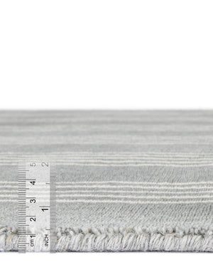 Earl Gray 2' x 6' 1 Jill Zarin Striped Wool Runner Area Rug 80% Wool & 20% Cotton Hand Made Luxury All Natural Carpet for Interior Design for Sale at Rug Engine