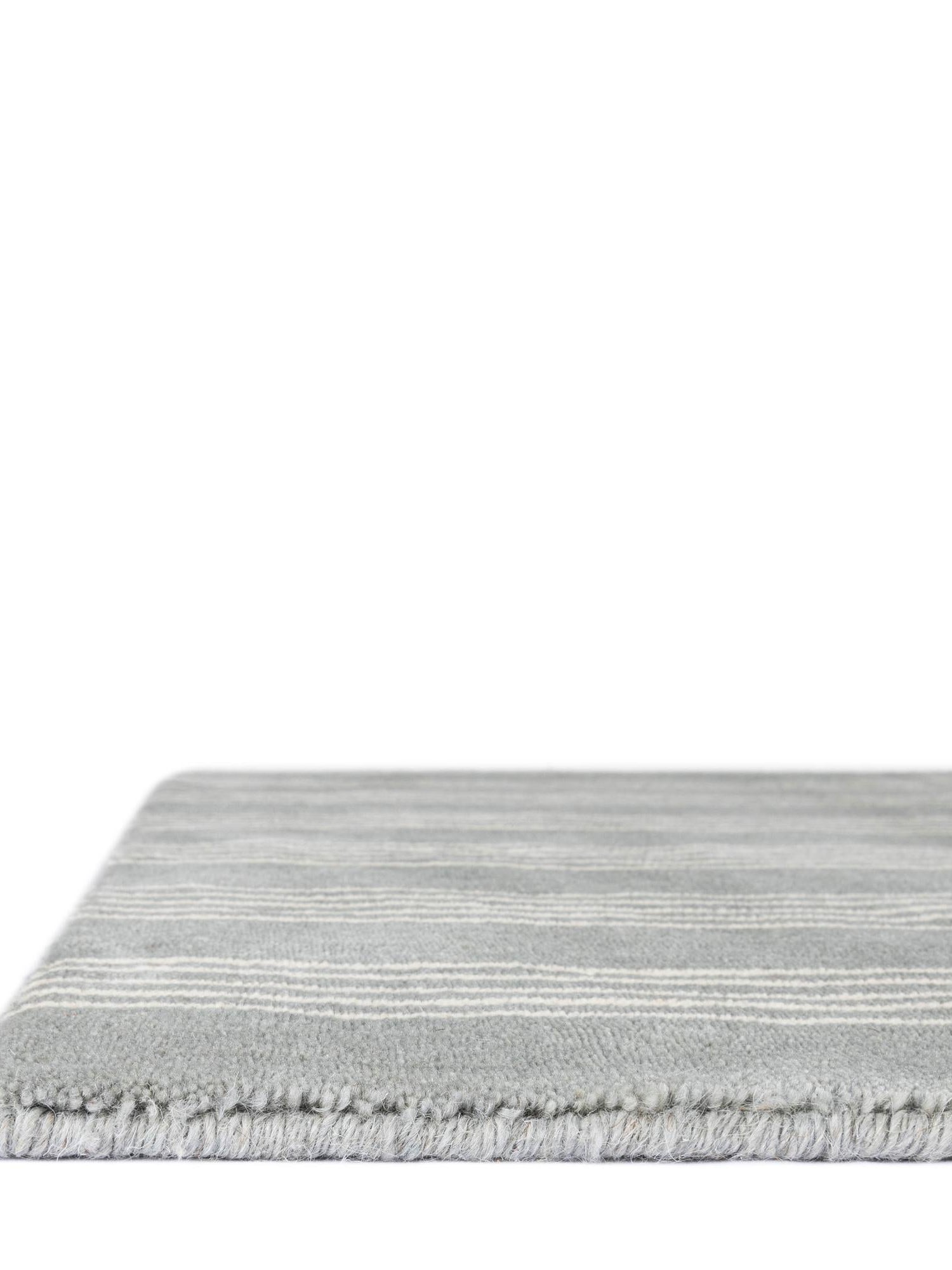 Earl Gray 5' 1 x 5' 1 Jill Zarin Striped Wool Square Area Rug 80% Wool & 20% Cotton Hand Made Luxury All Natural Carpet for Interior Design for Sale at Rug Engine