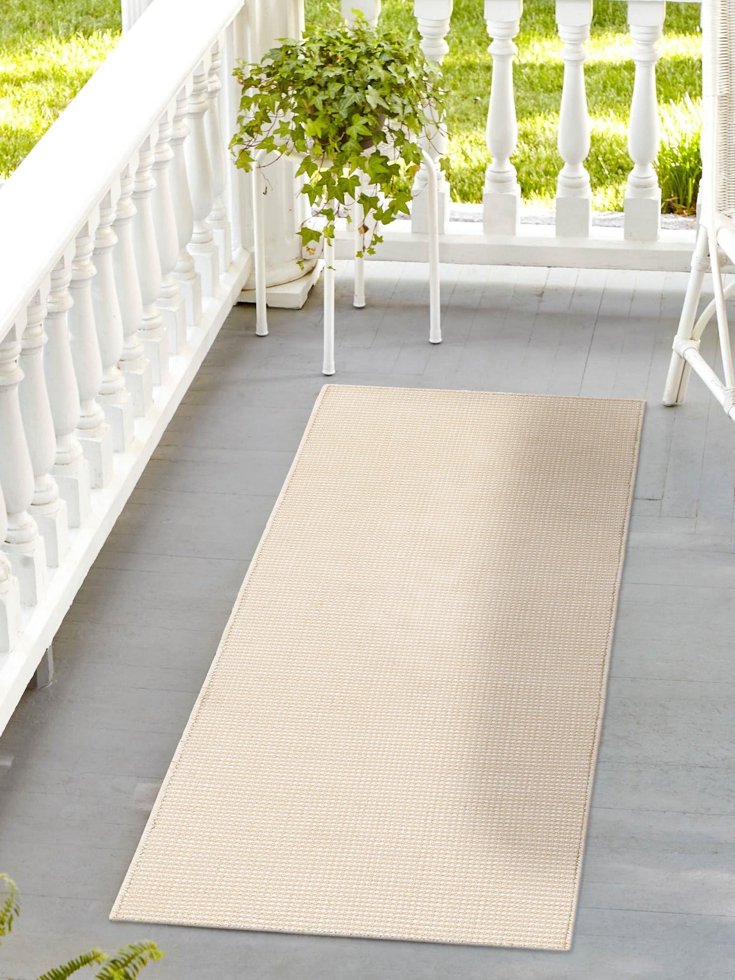 Pebble Stones 2' 7 x 10' Jill Zarin Palm Springs Outdoor Runner Area Rug Weather Resistant for Patio, Deck, Terrace, Balcony, Porch Hand Made 100% PET Polyester Outside Carpet for Sale at Rug Engine