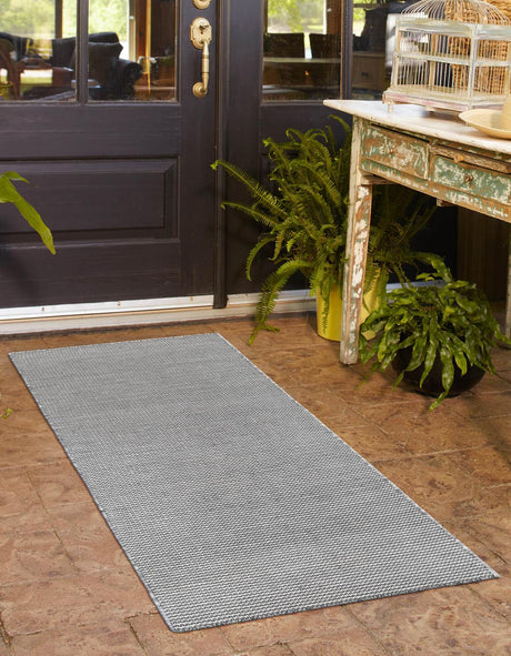 Silver Stars 3' x 10' Jill Zarin Palm Spring Outdoor Runner Rug