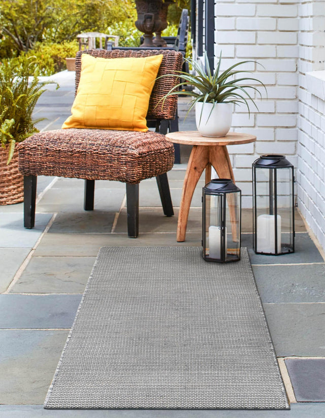Silver Stars 3' x 10' Jill Zarin Palm Spring Outdoor Runner Rug