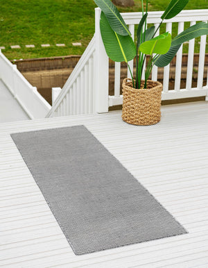 Silver Stars 3' x 10' Jill Zarin Palm Spring Outdoor Runner Rug