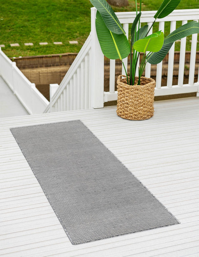 Silver Stars 3' x 10' Jill Zarin Palm Spring Outdoor Runner Rug