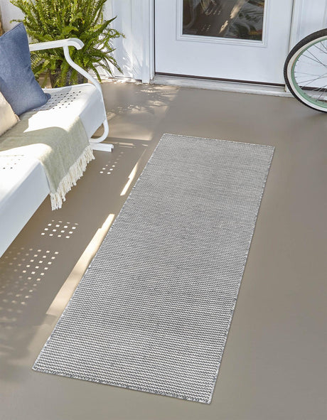 Silver Stars 2' x 6' 1 Jill Zarin Palm Springs Outdoor Runner Area Rug Weather Resistant for Patio, Deck, Terrace, Balcony, Porch Hand Made 100% PET Polyester Outside Carpet for Sale at Rug Engine