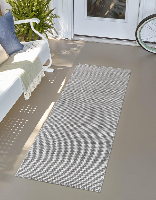 Silver Stars 2' x 4' 1 Jill Zarin Palm Spring Outdoor Runner Rug