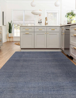 Navy Sky 5' 1 x 8' Jill Zarin Palm Springs Outdoor Rectangle Area Rug Weather Resistant for Patio, Deck, Terrace, Balcony, Porch Hand Made 100% PET Polyester Outside Carpet for Sale at Rug Engine