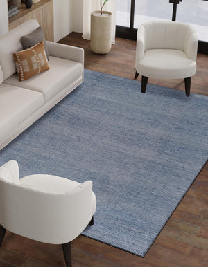 Navy Sky 4' 1 x 6' 1 Jill Zarin Palm Spring Outdoor Rectangle Rug