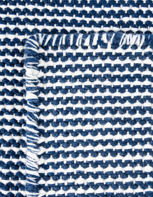 Navy Sky 2' x 6' 1 Jill Zarin Palm Springs Outdoor Runner Area Rug Weather Resistant for Patio, Deck, Terrace, Balcony, Porch Hand Made 100% PET Polyester Outside Carpet for Sale at Rug Engine