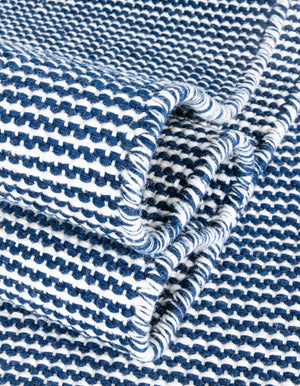 Navy Sky 3' 3 x 3' 3 Jill Zarin Palm Spring Outdoor Round Rug