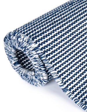 Navy Sky 10' x 10' Jill Zarin Palm Springs Outdoor Square Area Rug Weather Resistant for Patio, Deck, Terrace, Balcony, Porch Hand Made 100% PET Polyester Outside Carpet for Sale at Rug Engine