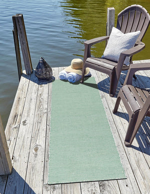 Palm Green 2' x 4' 1 Jill Zarin Palm Spring Outdoor Runner Rug