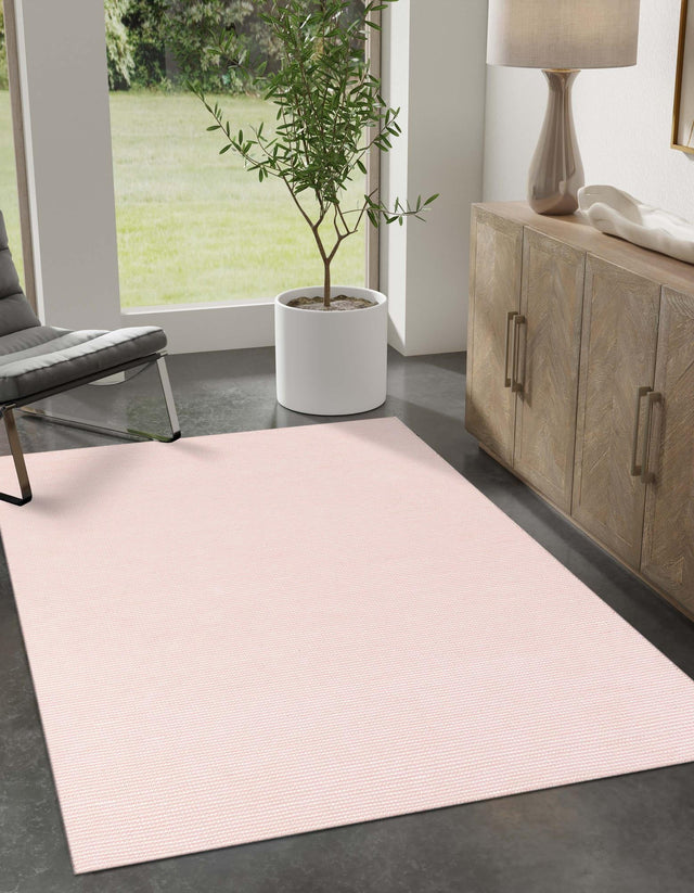 Pink Roses 6' 1 x 9' Jill Zarin Palm Spring Outdoor Rectangle Rug
