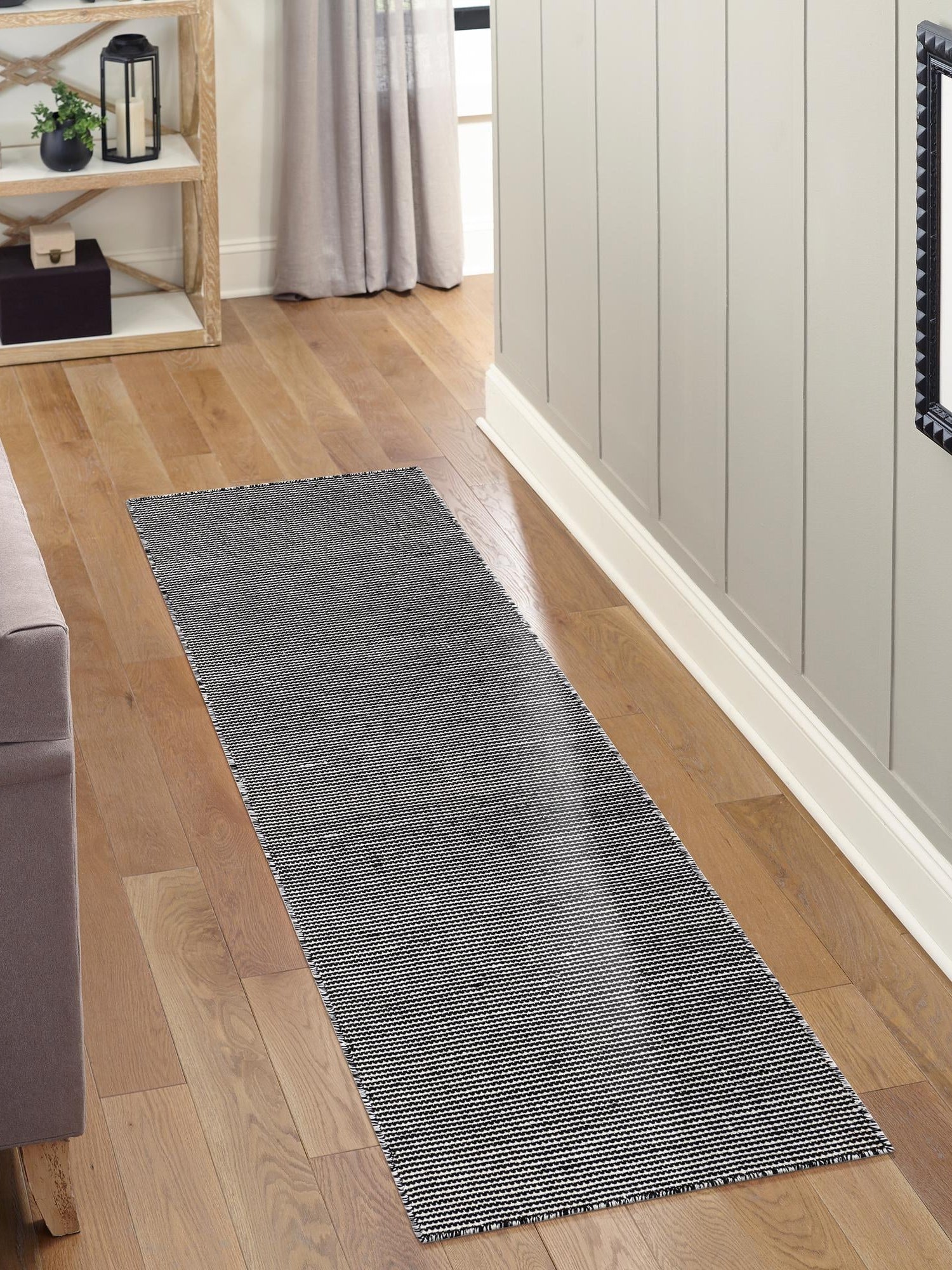 Black Sky 2' x 6' 1 Jill Zarin Palm Springs Outdoor Runner Area Rug Weather Resistant for Patio, Deck, Terrace, Balcony, Porch Hand Made 100% PET Polyester Outside Carpet for Sale at Rug Engine