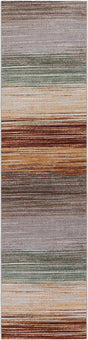Multicolor 3' x 10' Outdoor Modern Runner Rug