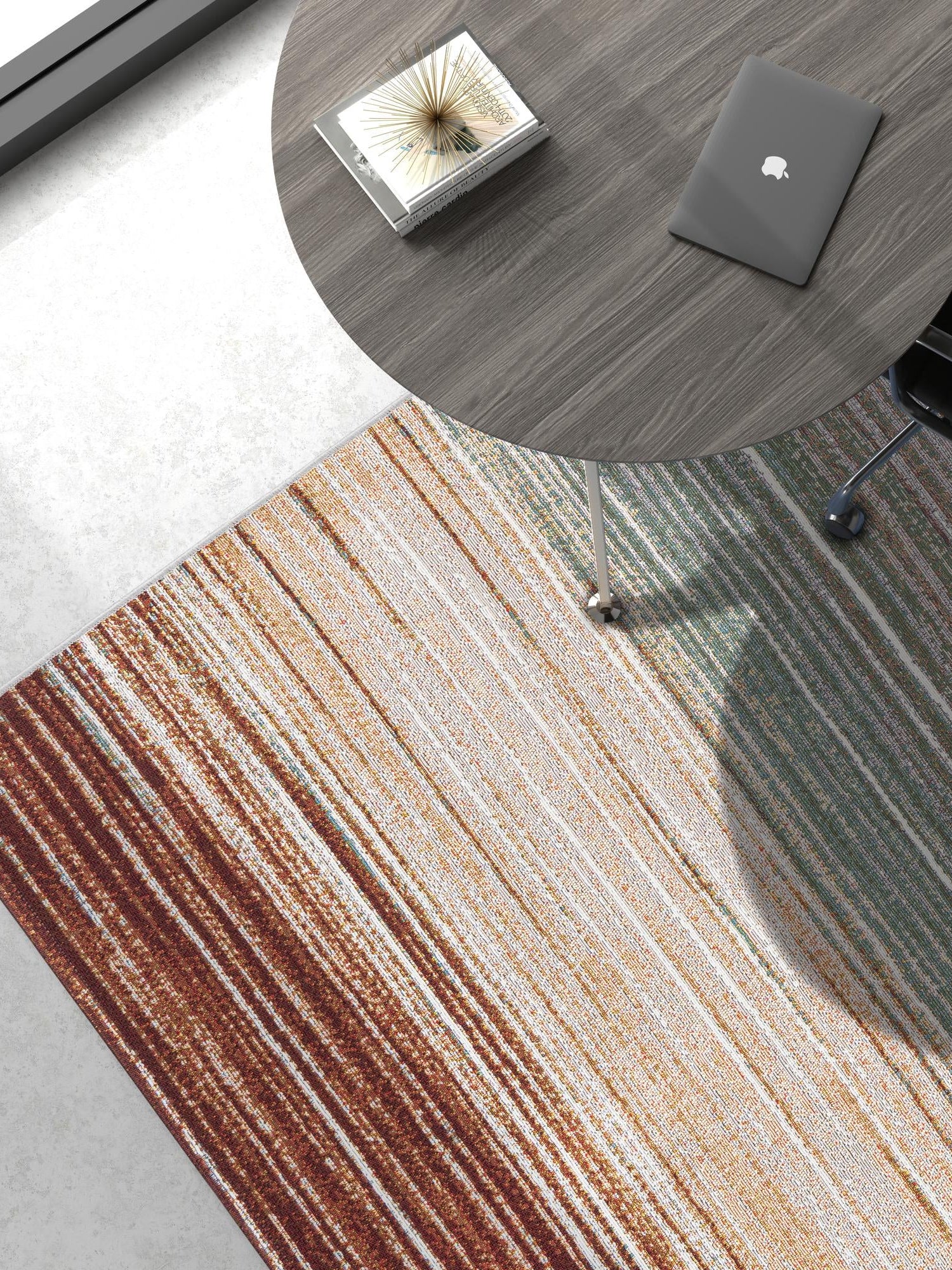 Multicolor 5' 1 x 8' Outdoor Modern Rectangle Area Rug Weather Resistant for Patio, Deck, Terrace, Balcony, Porch 100% Polypropylene Modern Outside Carpet for Sale at Rug Engine