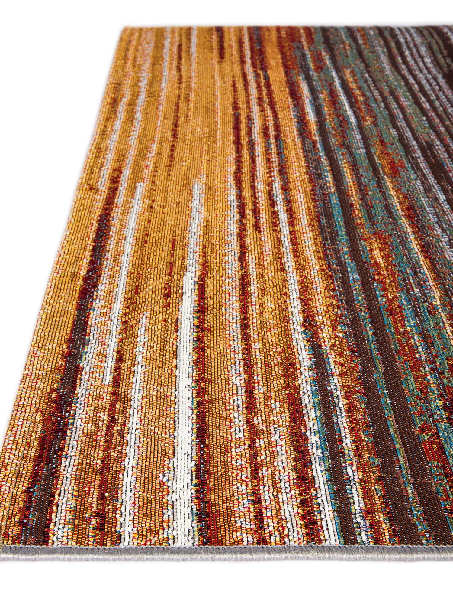 Multicolor 2' 7 x 12' Outdoor Modern Runner Area Rug Weather Resistant for Patio, Deck, Terrace, Balcony, Porch 100% Polypropylene Modern Outside Carpet for Sale at Rug Engine