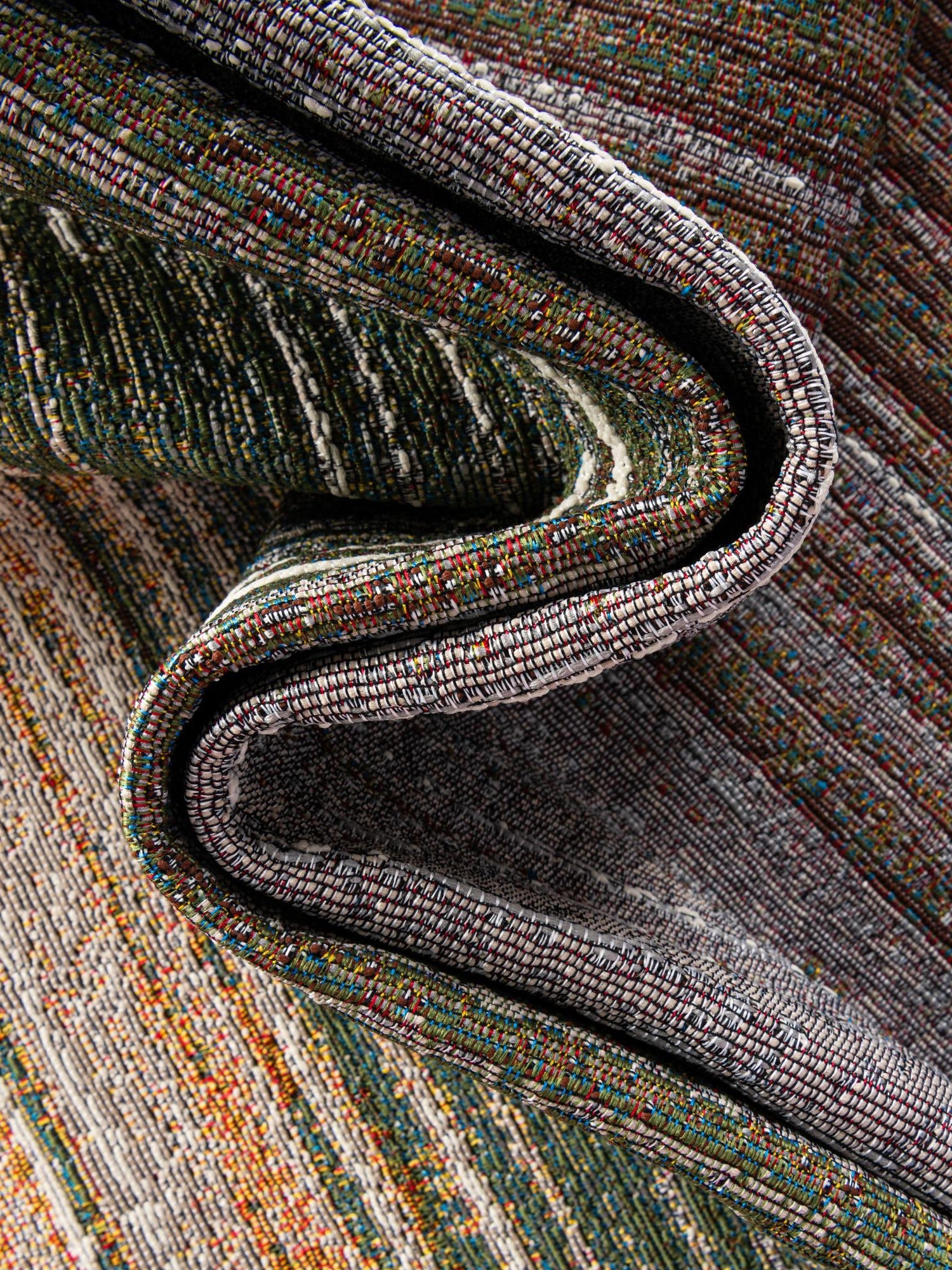 Multicolor 2' x 5' 1 Outdoor Modern Runner Area Rug Weather Resistant for Patio, Deck, Terrace, Balcony, Porch 100% Polypropylene Modern Outside Carpet for Sale at Rug Engine