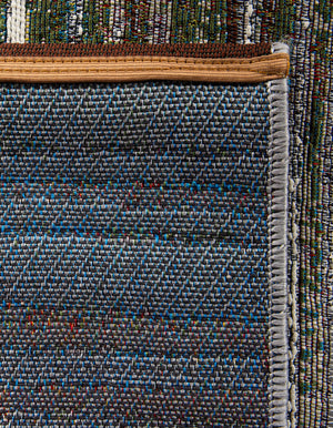 Multicolor 2' x 8' Outdoor Modern Runner Rug
