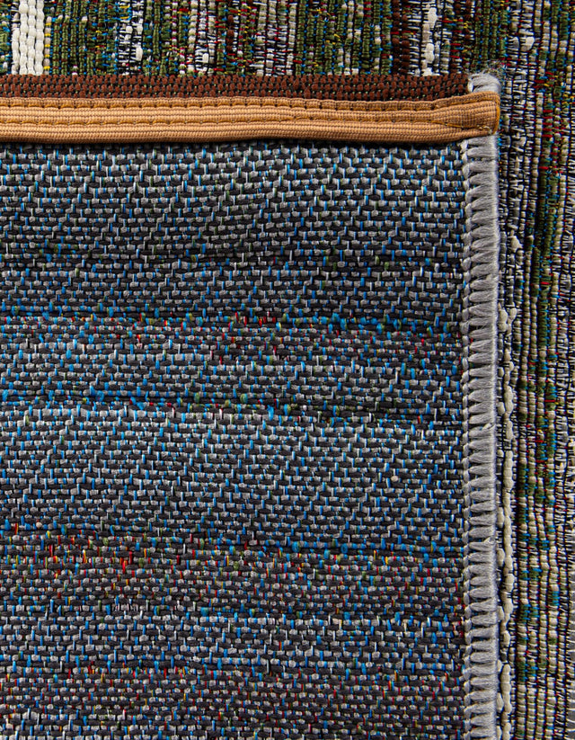 Multicolor 2' x 8' Outdoor Modern Runner Rug