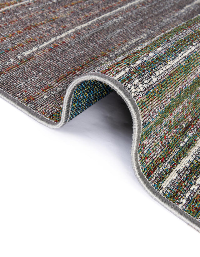 Multicolor 2' x 8' Outdoor Modern Runner Rug