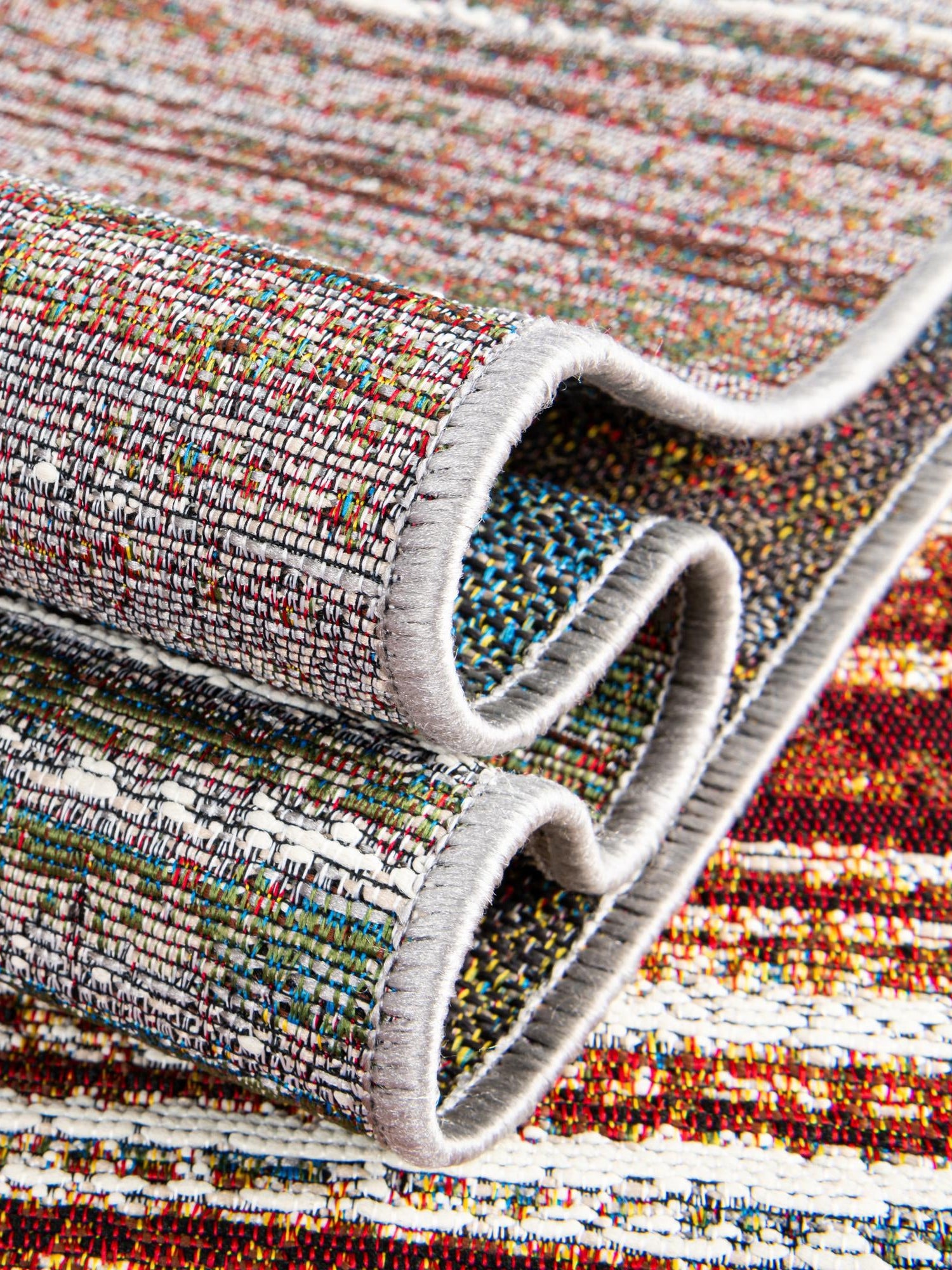 Multicolor 2' x 6' 1 Outdoor Modern Runner Area Rug Weather Resistant for Patio, Deck, Terrace, Balcony, Porch 100% Polypropylene Modern Outside Carpet for Sale at Rug Engine