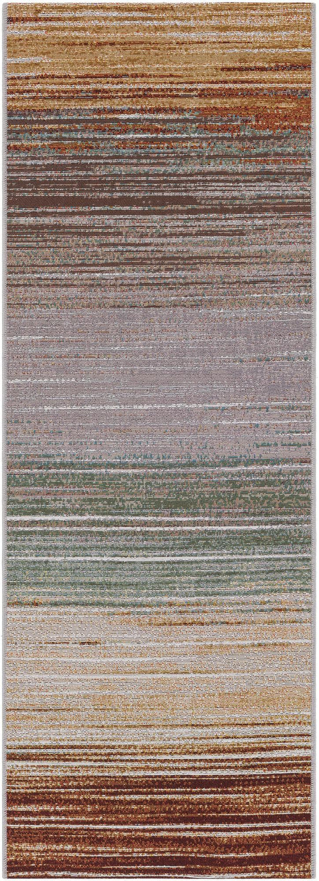 Multicolor 2' x 6' 1 Outdoor Modern Runner Rug