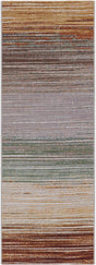 Multicolor 2' x 6' 1 Outdoor Modern Runner Rug