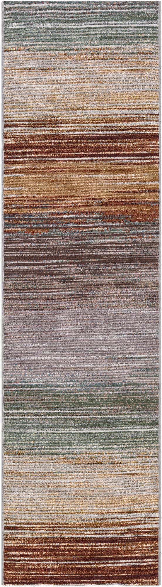 Multicolor 2' x 8' Outdoor Modern Runner Rug