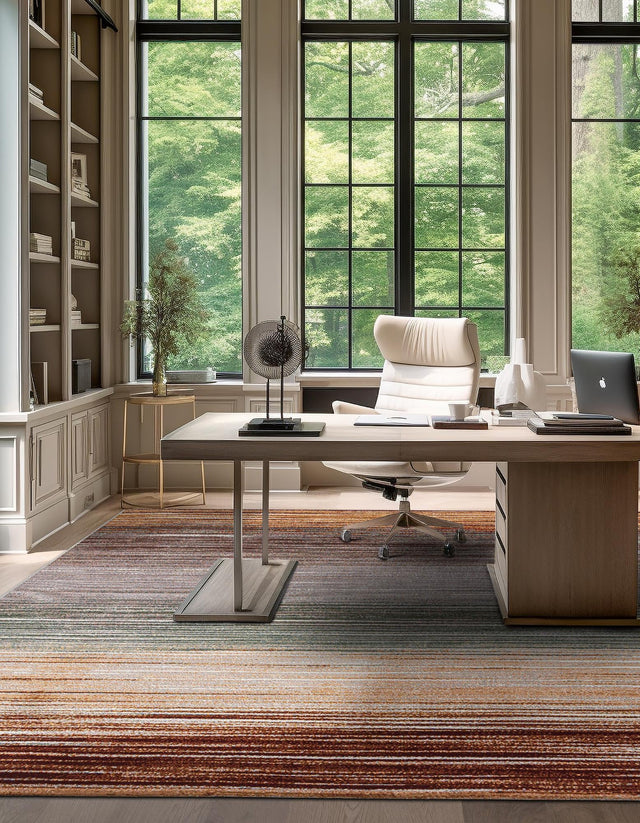 Multicolor 8' x 8' Outdoor Modern Square Rug