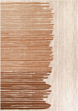 Beige Brown 10' x 14' 1 Outdoor Modern Rectangle Rug