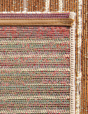 Beige Brown 2' x 5' 1 Outdoor Modern Runner Rug