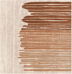 Beige Brown 7' 10 x 7' 10 Outdoor Modern Square Area Rug Weather Resistant for Patio, Deck, Terrace, Balcony, Porch 100% Polypropylene Modern Outside Carpet for Sale at Rug Engine