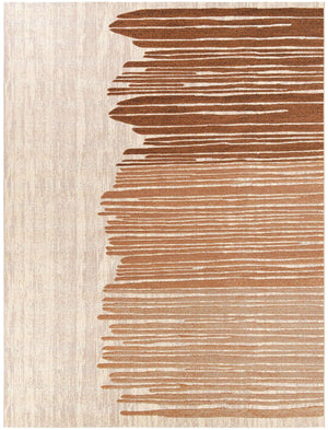 Beige Brown 9' x 12' Outdoor Modern Rectangle Rug