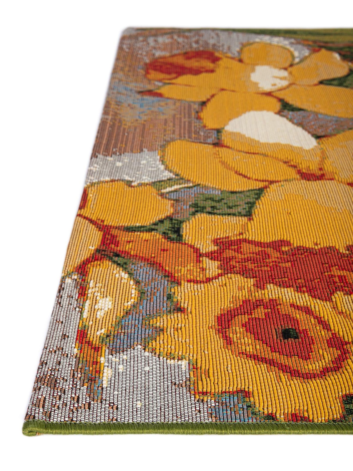 Multicolor 2' 7 x 12' Outdoor Botanical Runner Area Rug Weather Resistant for Patio, Deck, Terrace, Balcony, Porch Polypropylene Garden Floral Tropical Carpet for Sale at Rug Engine