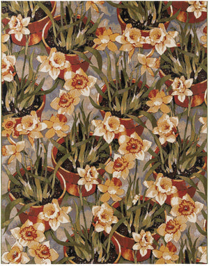 Multicolor 7' 10 x 10' Outdoor Botanical Rectangle Area Rug Weather Resistant for Patio, Deck, Terrace, Balcony, Porch Polypropylene Garden Floral Tropical Carpet for Sale at Rug Engine